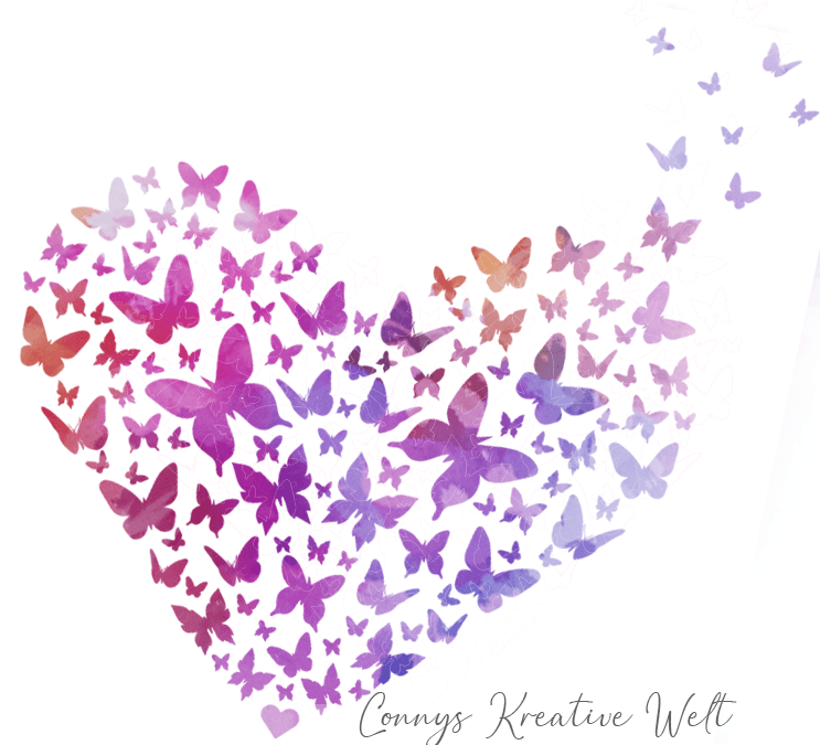 Plotterdatei | „Herz aus vielen Schmetterlingen“- SVG+DXF