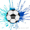 Plotterdatei | "Fussball mit Hintergrund Farbspritzer" SVG+DXF – Bild 4