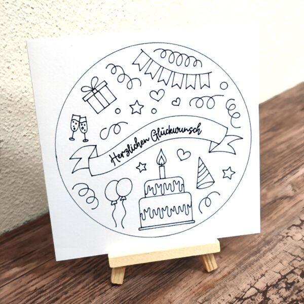 SINGLELINEDATEI Geburtstagsbundle I Plotterdatei+Laserdatei – Bild 2