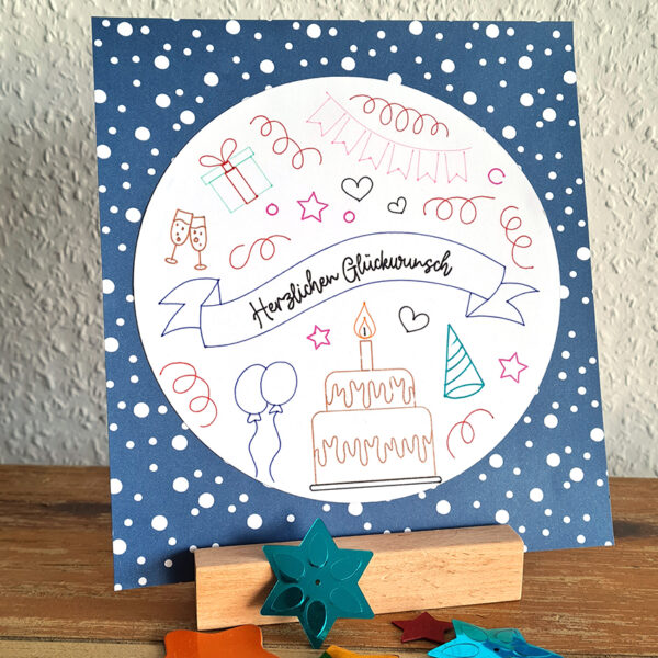 SINGLELINEDATEI Geburtstagsbundle I Plotterdatei+Laserdatei – Bild 4