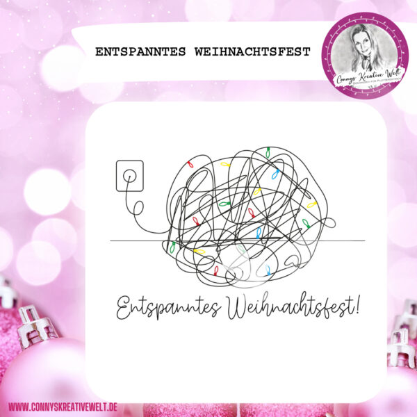 SINGLELINEDATEI Lichterkette "Entspannte Weihnachten" I Plotter- und Laserdatei