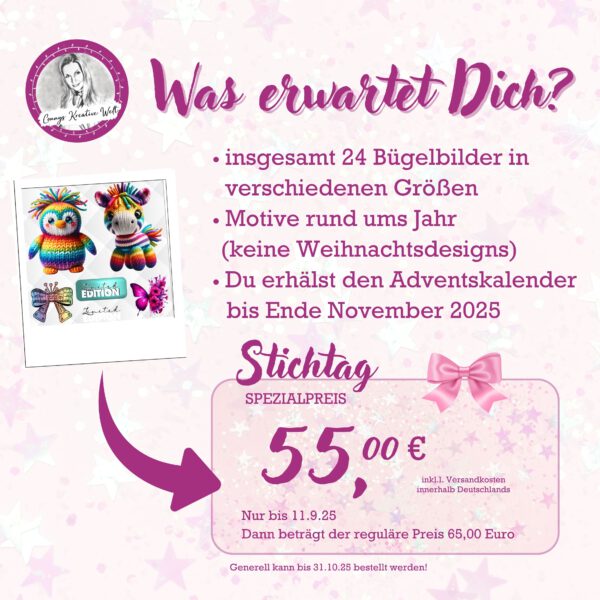 Bügelbild Adventskalender