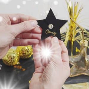 Druckvorlage | Sterne Schilder Glas | Silvester