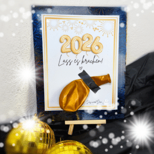 Druckvorlage | "LASS ES KRACHEN" | Silvestermitbringsel