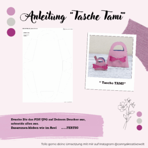 Druckvorlage | "TASCHE TAMI" | für alle die keinen Plotter haben