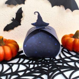 Plotterdatei | "Hexenhut - Halloween Box - Faltschachtel" für alle großen Schneidegeräte wie Cricut Maker, Explore, Brother, Silhoutte, Siser usw.